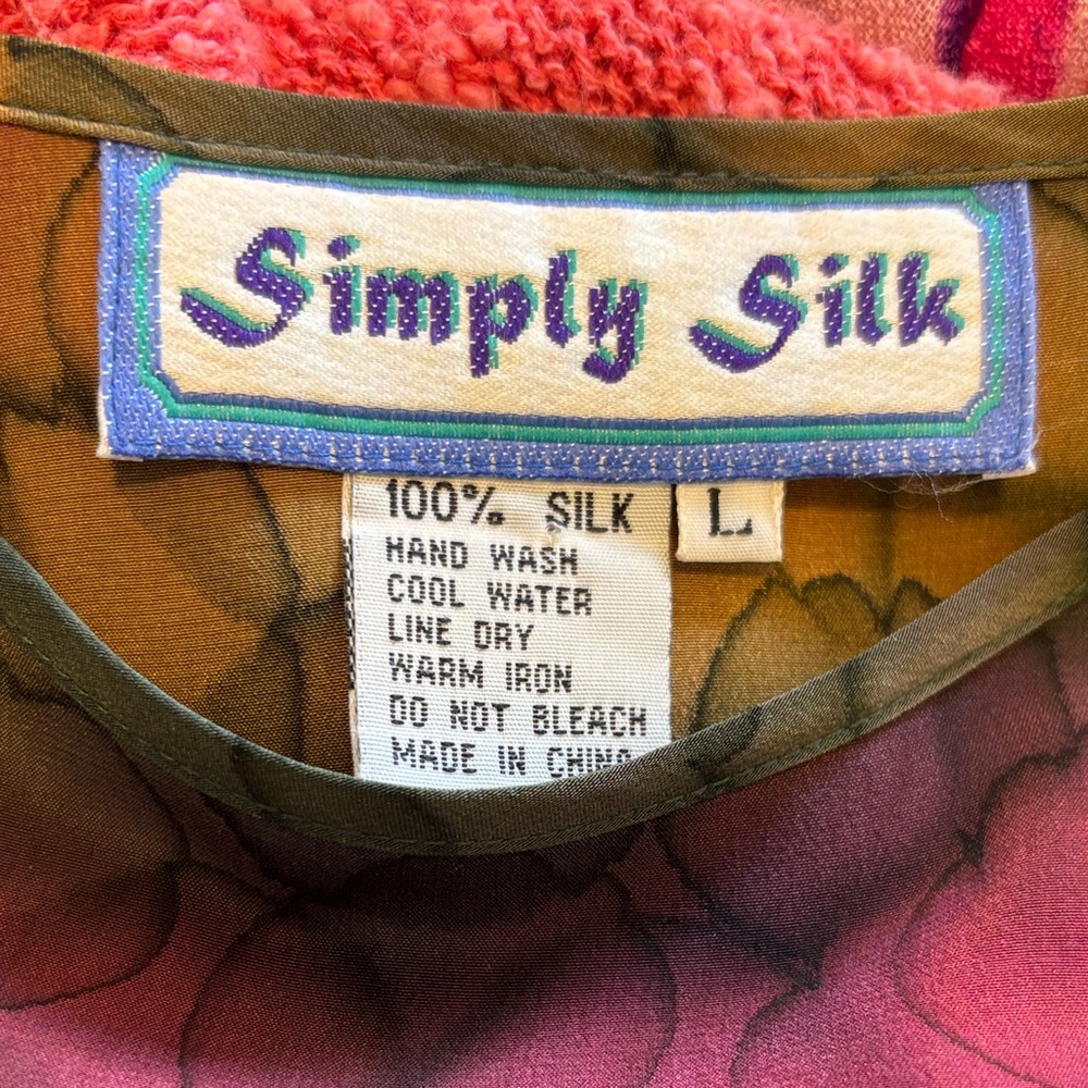SIMPLY SILK Abstract multicolor Dress size L - Picture 8 of 10